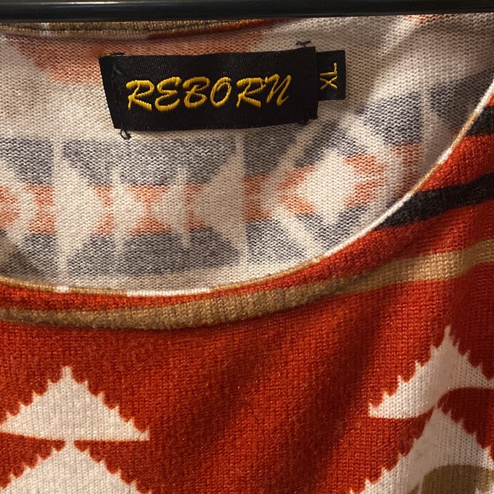 Reborn Aztec print dress with pockets size XL - Picture 3 of 6